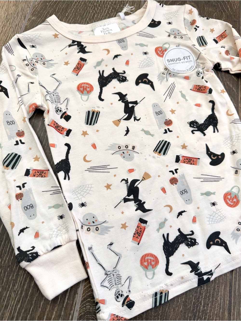 Tres Beau et Belle Kids’ Modal Halloween 2-Piece Pajama Set—2T - Picture 5 of 5